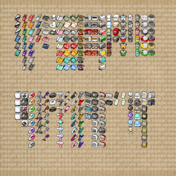 アイコンセット 18 ~生活家電~【24*24px】