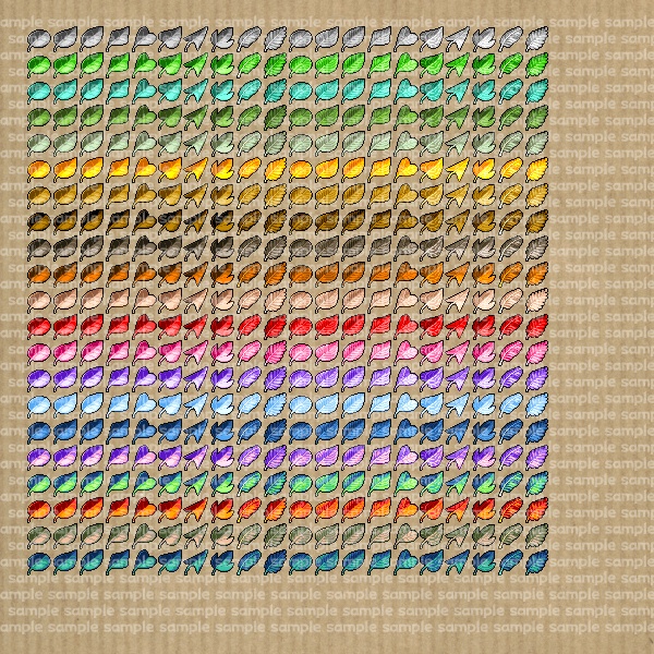 アイコンセット 21 ~葉っぱ~【24*24px】
