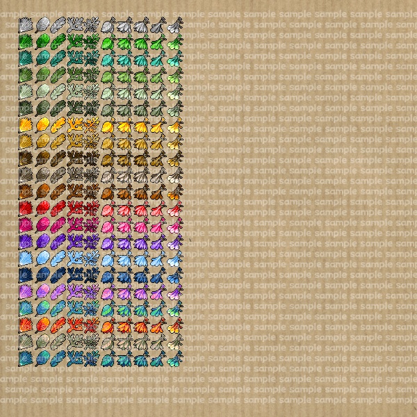 アイコンセット 21 ~葉っぱ~【24*24px】