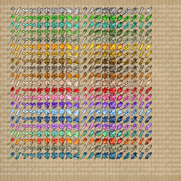 アイコンセット 21 ~葉っぱ~【24*24px】