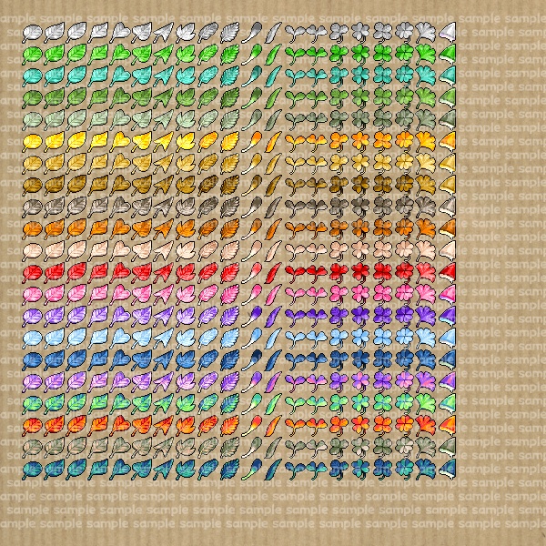 アイコンセット 21 ~葉っぱ~【24*24px】