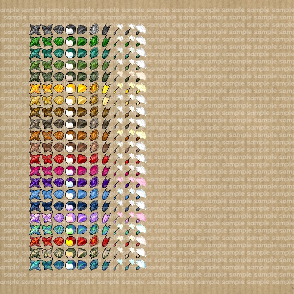 アイコンセット 22 ~種子~【24*24px】