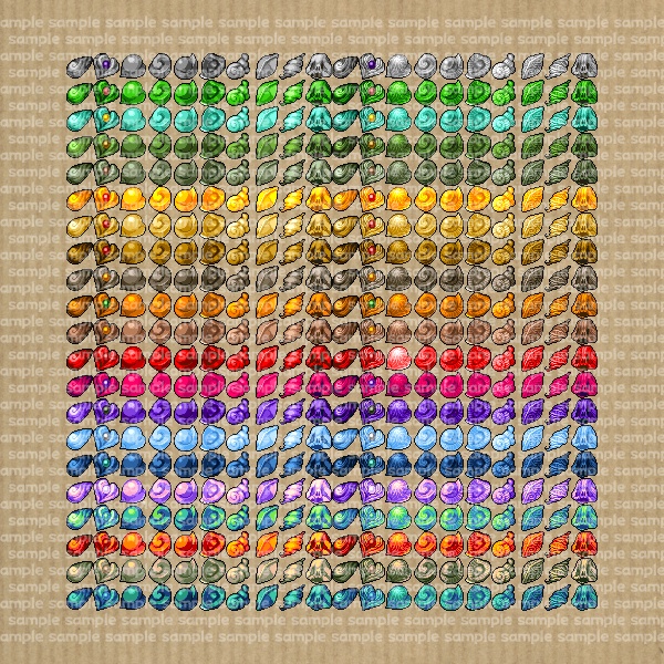 アイコンセット 22 ~種子~【24*24px】