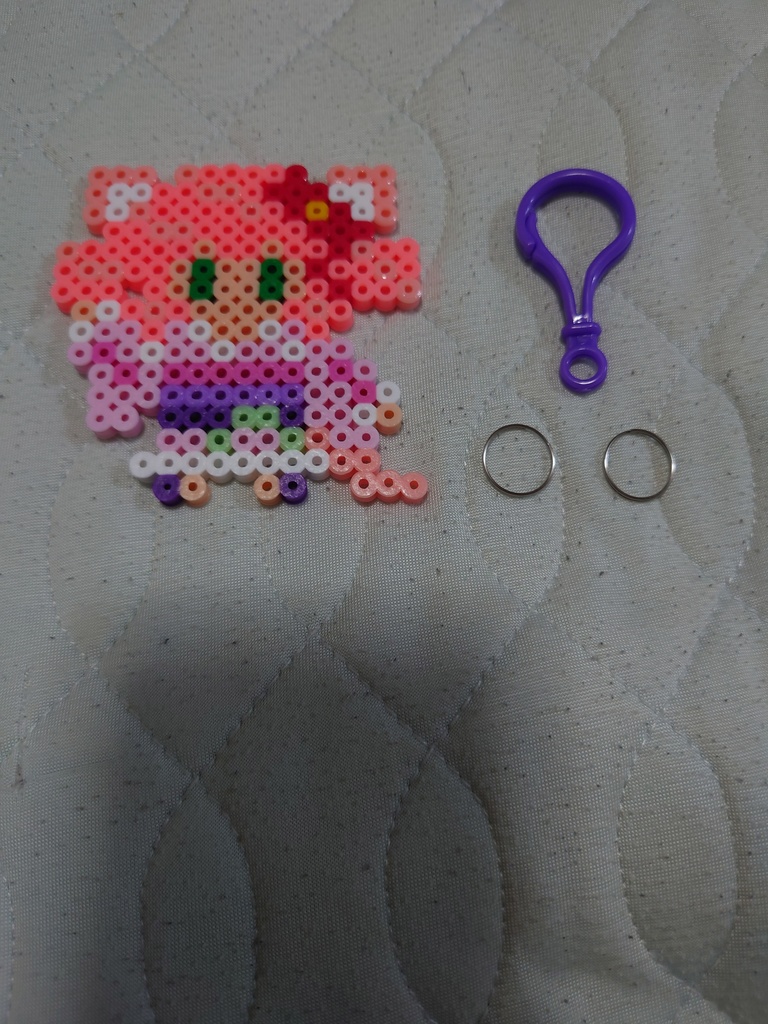 博多弁Vtuberゆっきん(浴衣お団子Ver) ファミコン風アイロンビーズキーホルダー