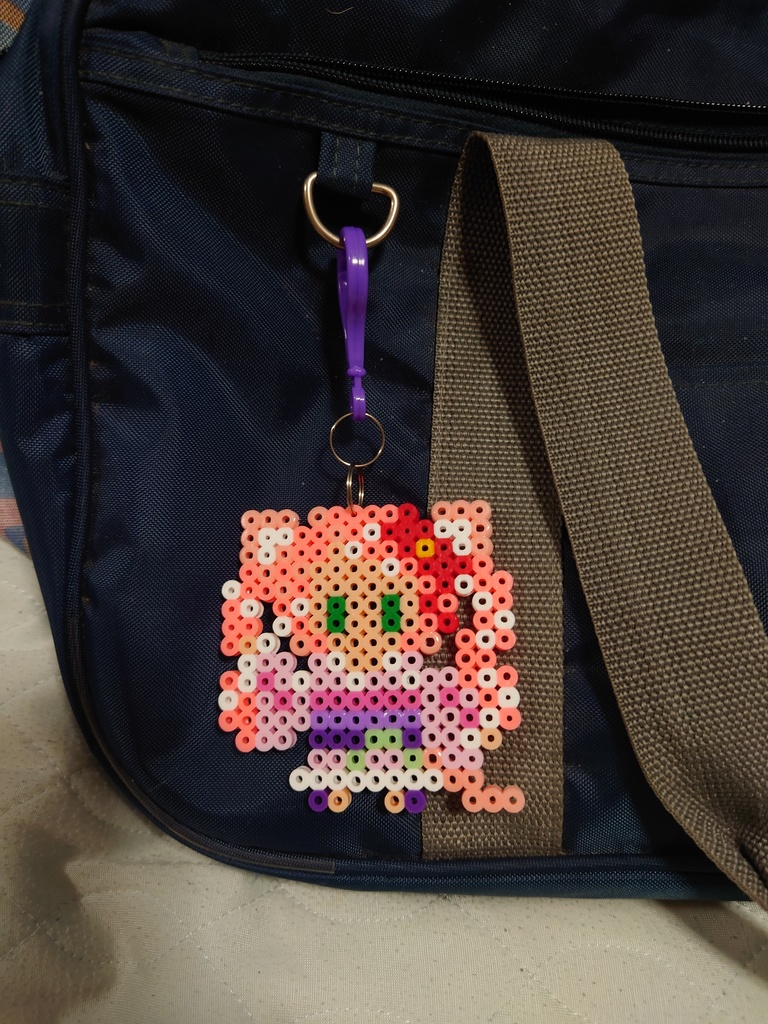 博多弁Vtuberゆっきん（浴衣ツインテールVer） ファミコン風アイロンビーズキーホルダー