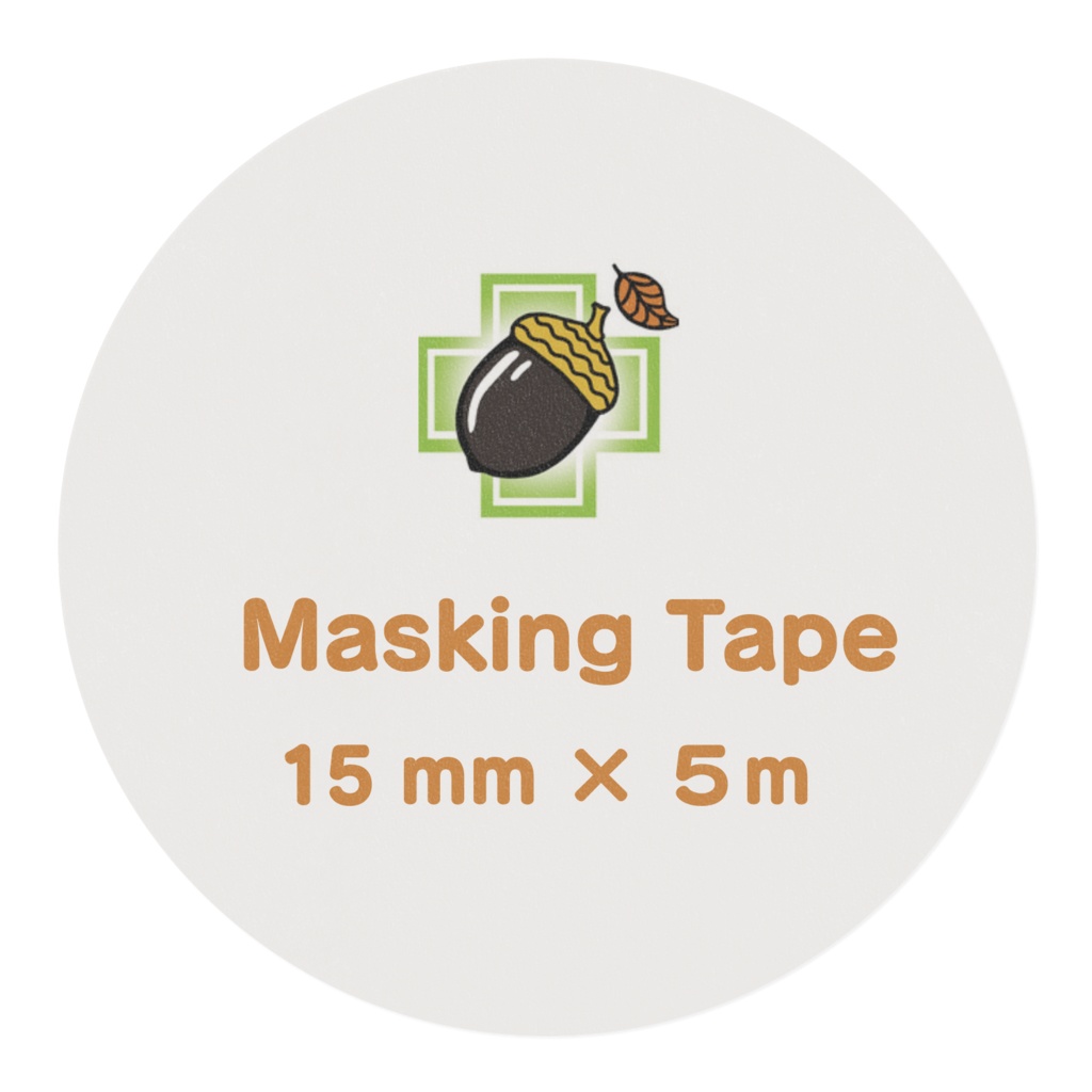 マスキングテープ どんぐりロゴ(ナチュラル)