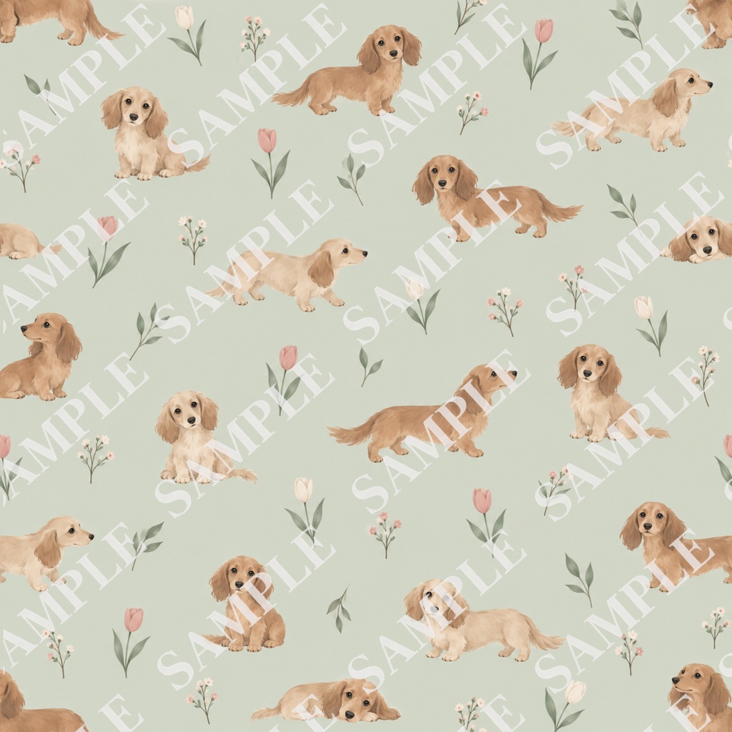 犬のデジタルペーパー12枚セット|北欧ナチュラル・くすみカラー|PNG(3600×3600px)