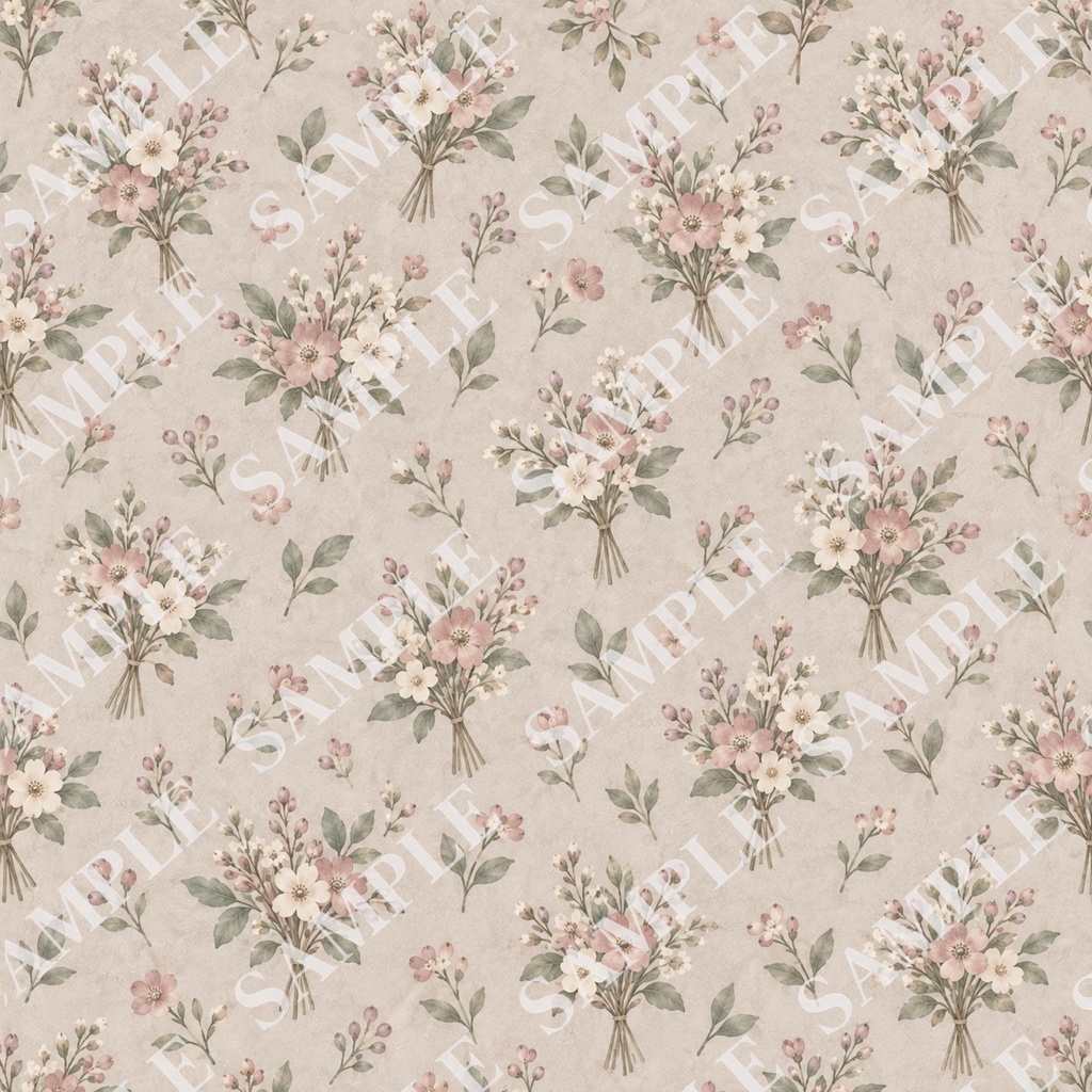 ボタニカルデジタルペーパー10枚セット|くすみカラー|PNG(3600×3600px)