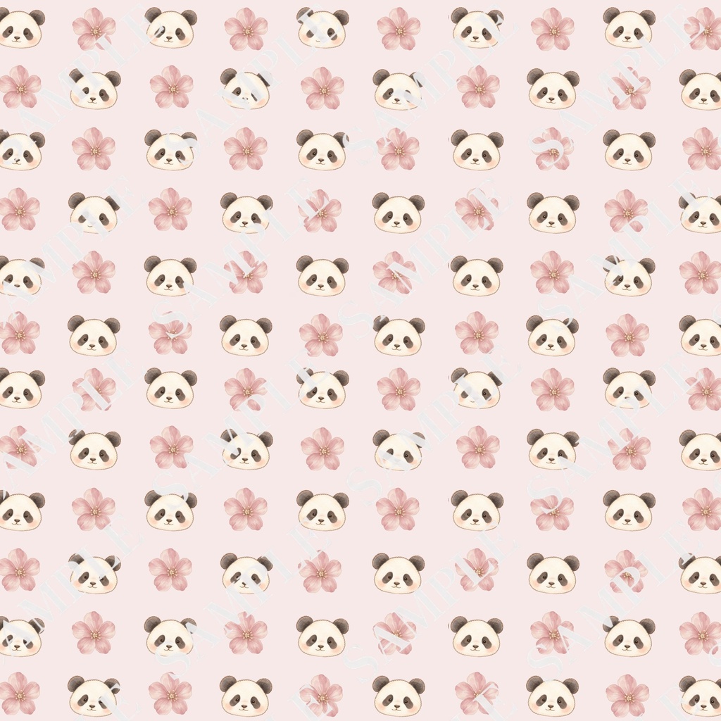 パンダのデジタルペーパー|PNG(3600×3600px)