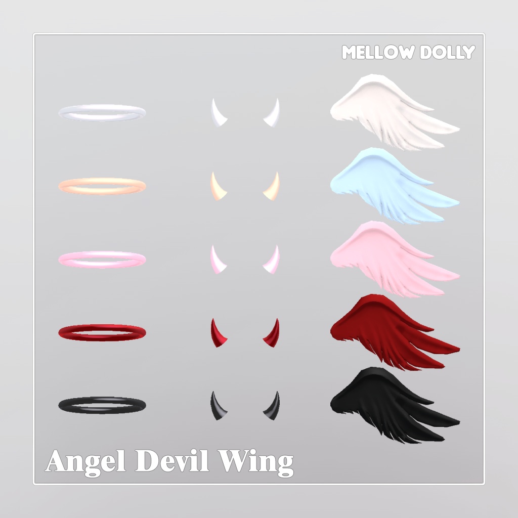 ✨Sale✨【VRChat】 Angel Devil Wing 【8アバター対応】