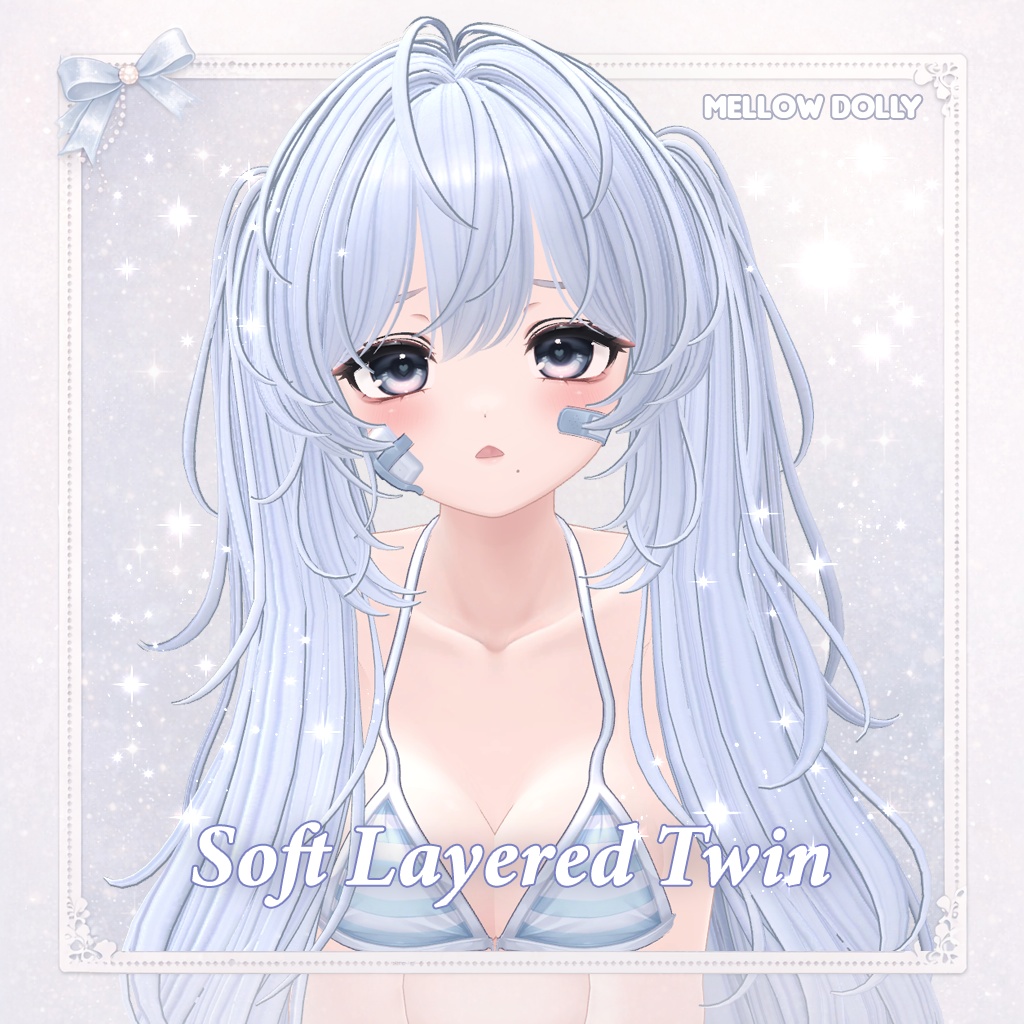 【VRC Hair】 Soft Layered Twintail 【9アバター対応】