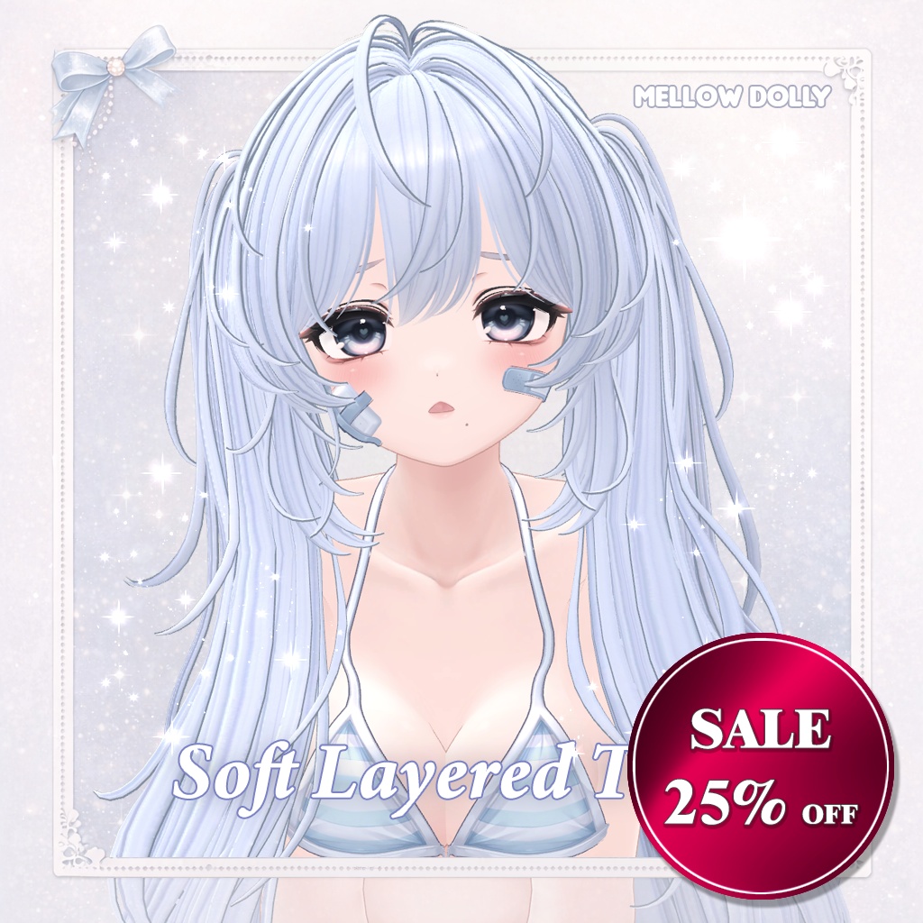 ✨Sale✨【VRC Hair】 Soft Layered Twintail 【9アバター対応】