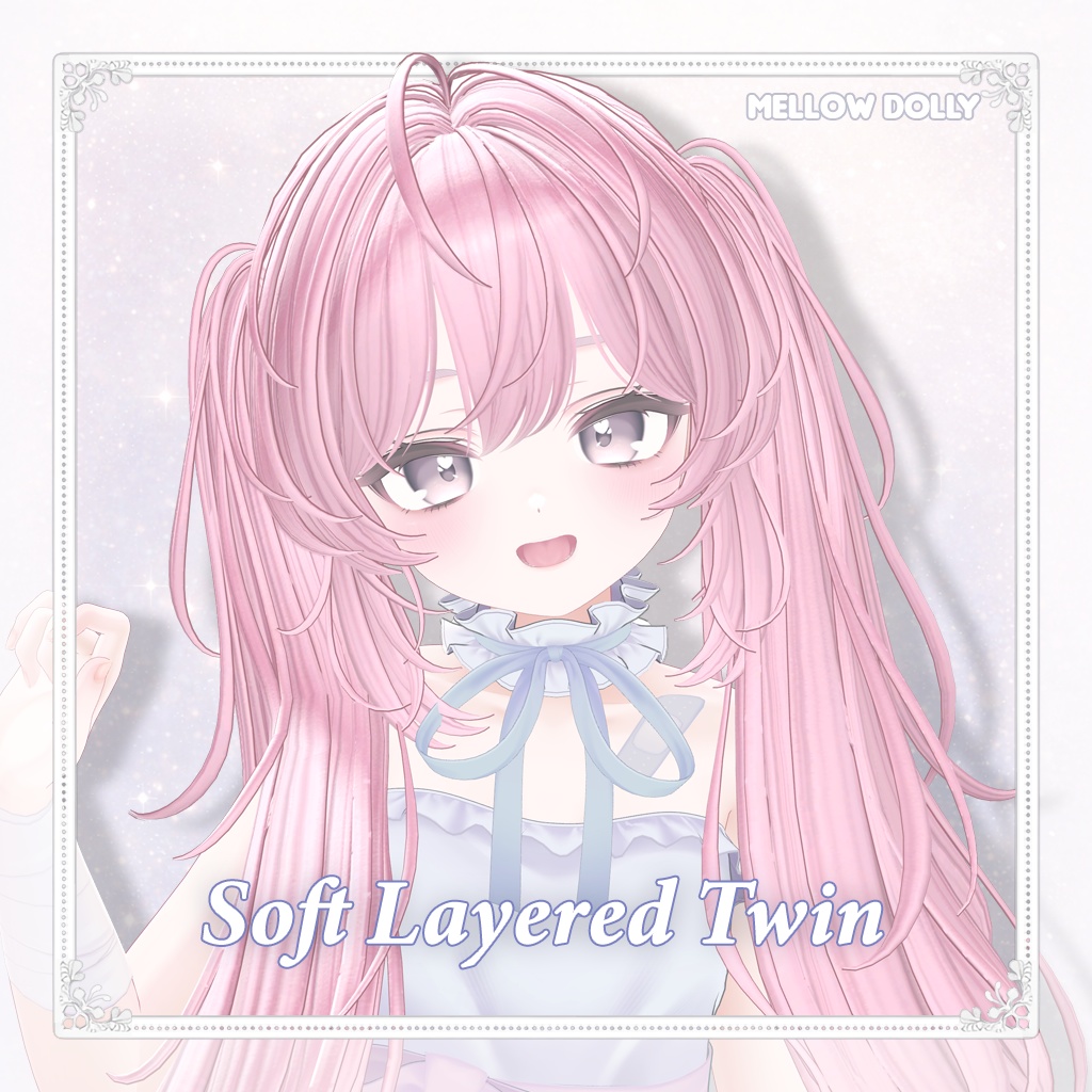【VRC Hair】 Soft Layered Twintail 【13アバター対応】