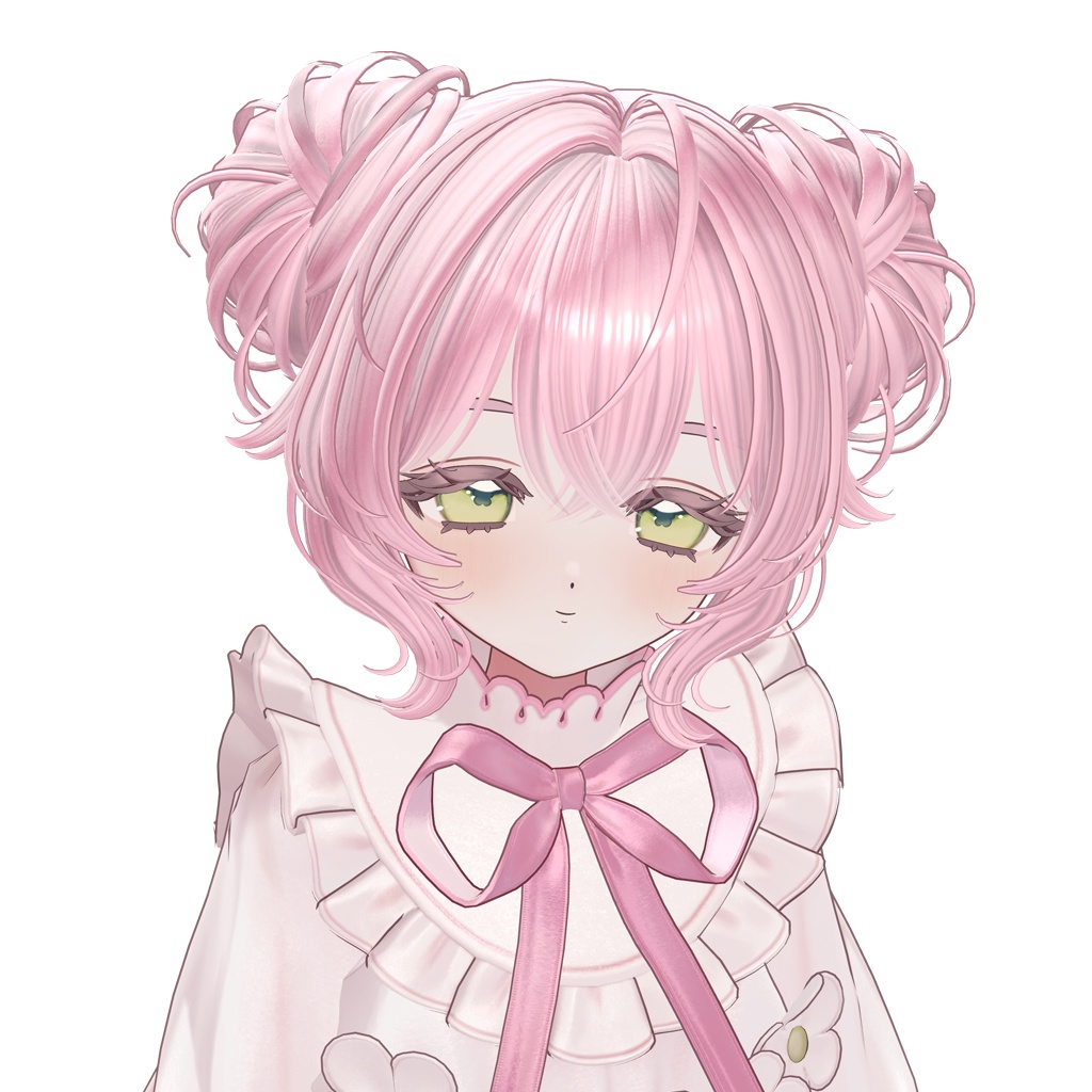 【VRC Hair】 Fairy Twin Bun Hair 【13アバター対応】