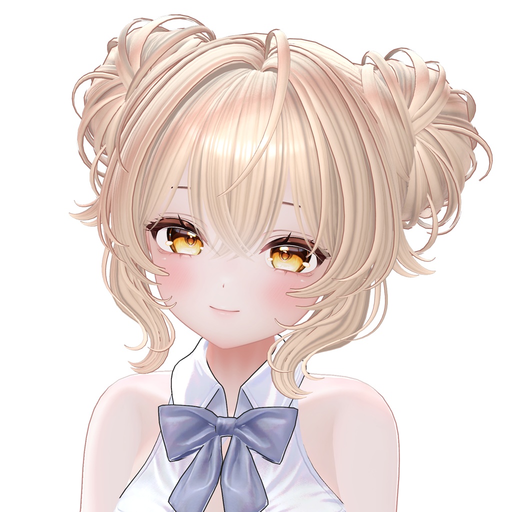 【VRC Hair】 Fairy Twin Bun Hair 【12アバター対応】