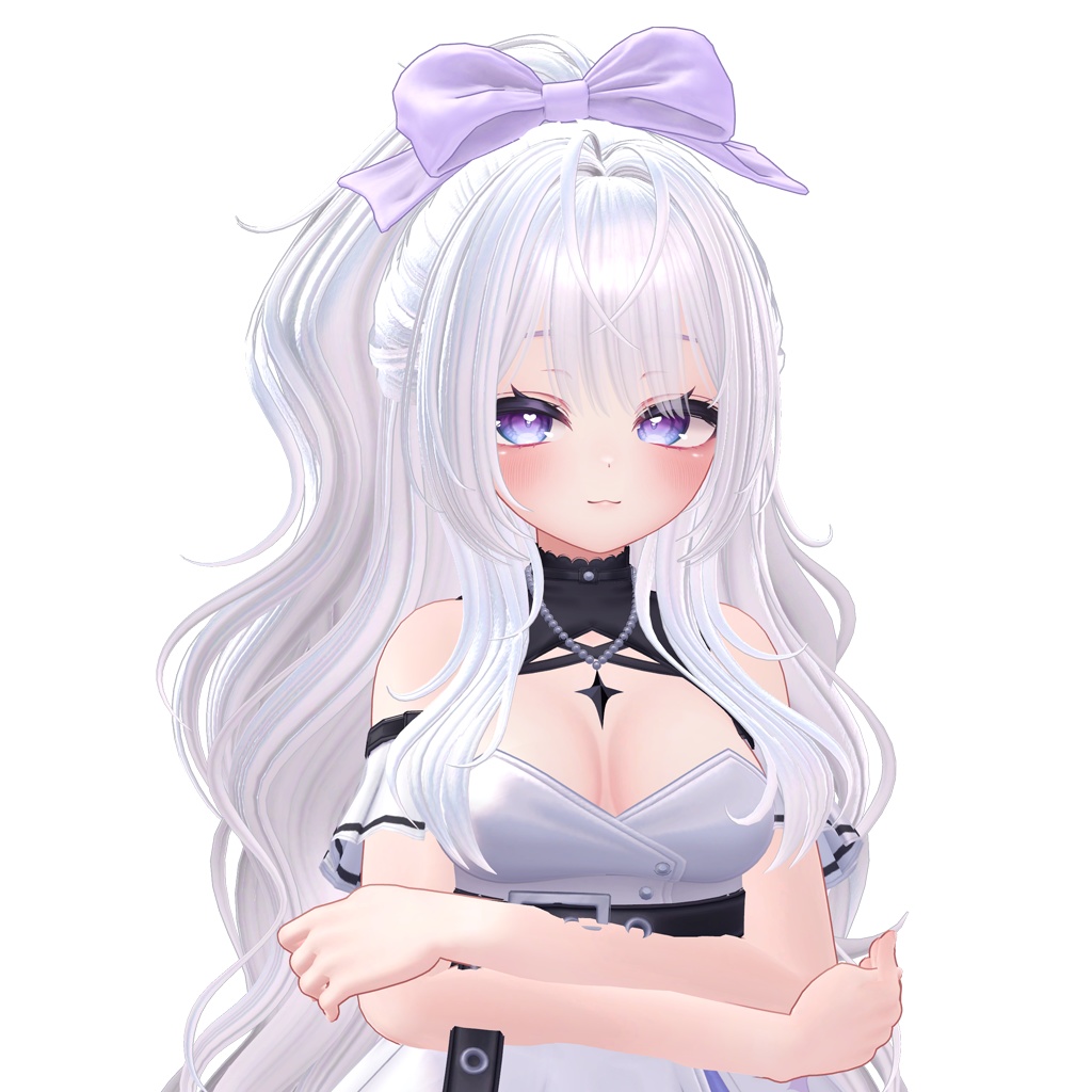 ✨Sale✨【VRC Hair】 Ribbon Wavy Half-Up 【11アバター対応】