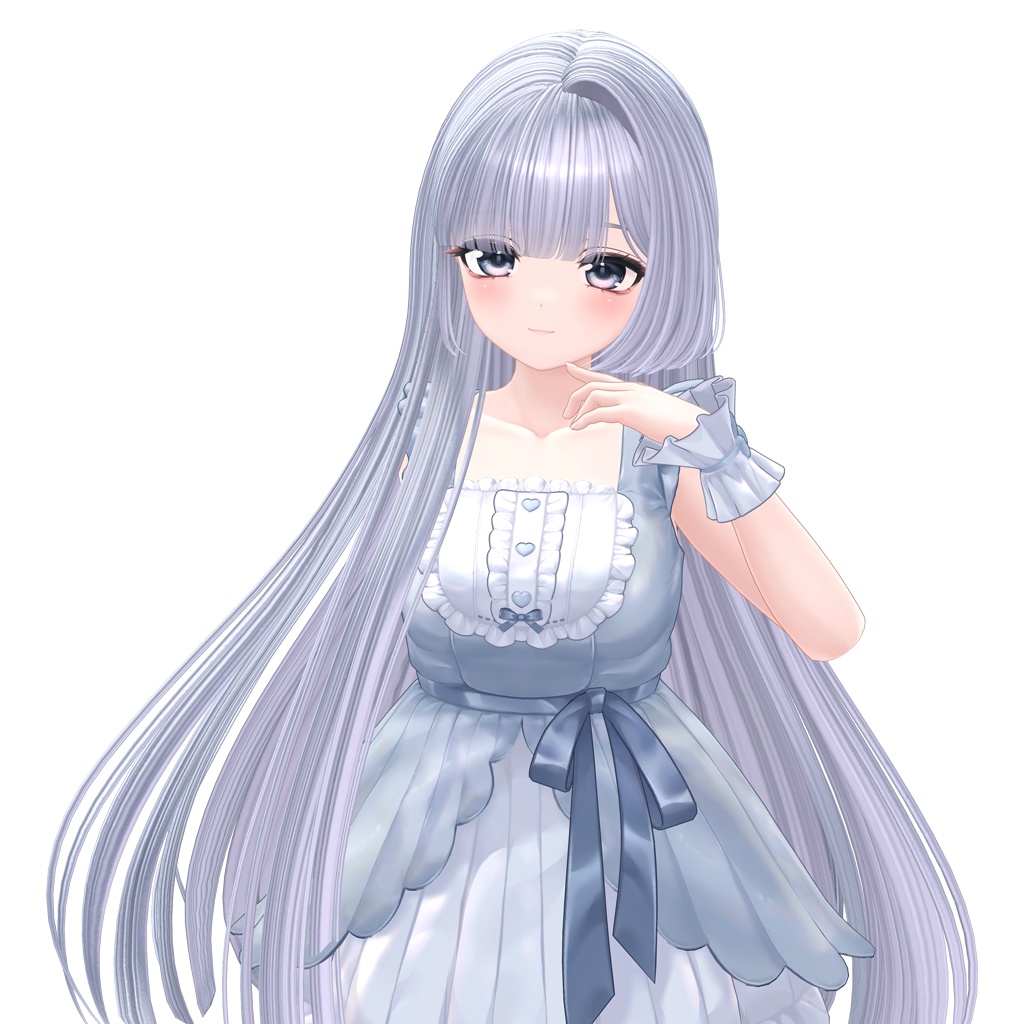 【VRC Hair】 Silky Hime Long Hair 【13アバター対応】