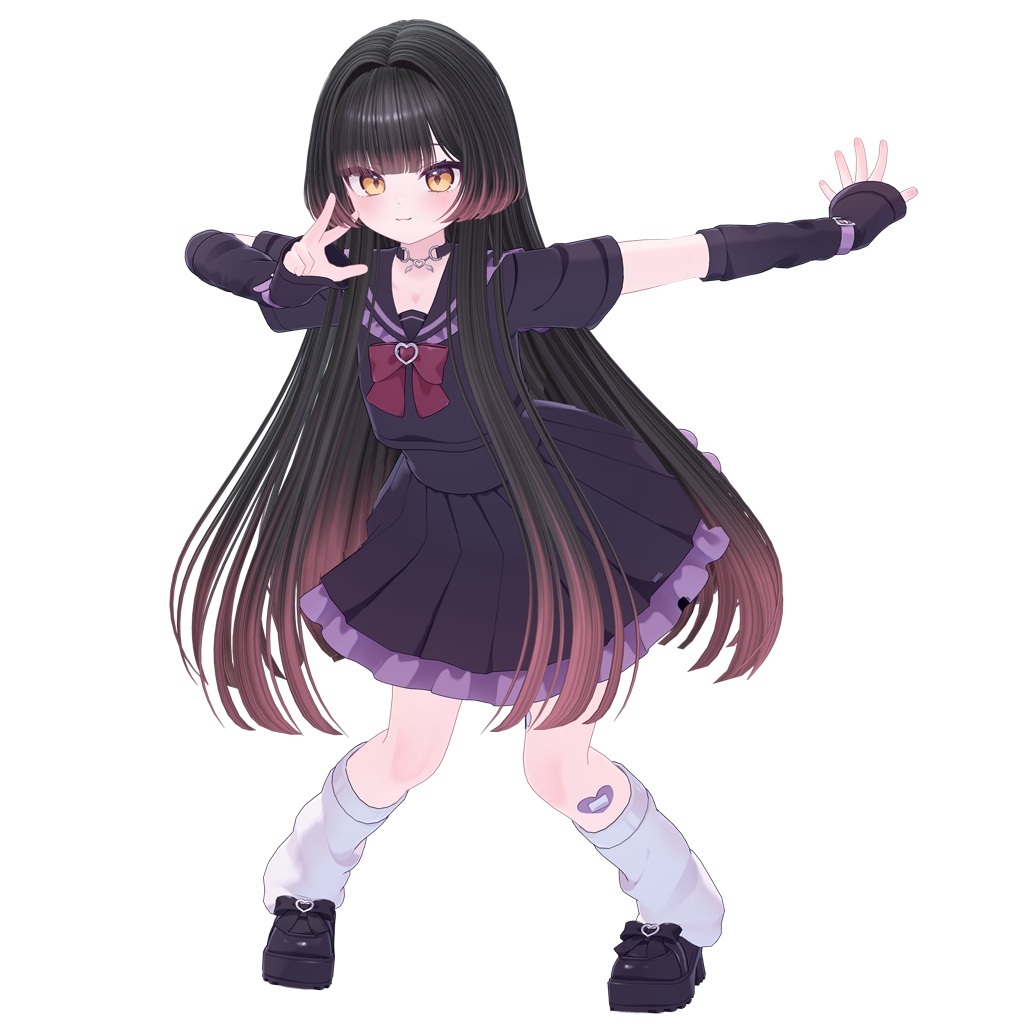 【VRC Hair】 Silky Hime Long Hair 【13アバター対応】