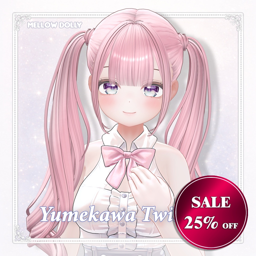 ✨Sale✨【VRC Hair】 Yumekawa Twintail 【13アバター対応】