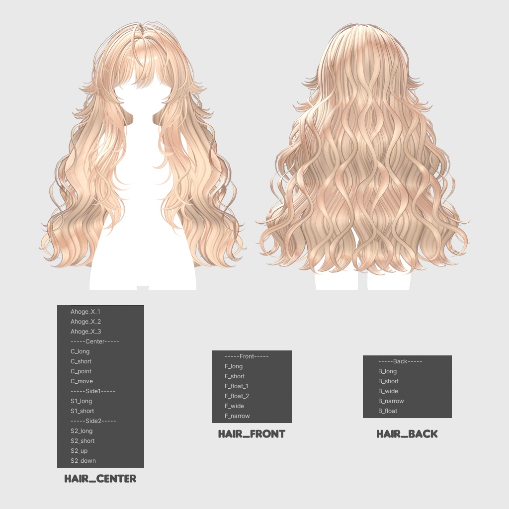 ✨Sale✨【VRC Hair】 Fluffy Sugar Wave 【13アバター対応】