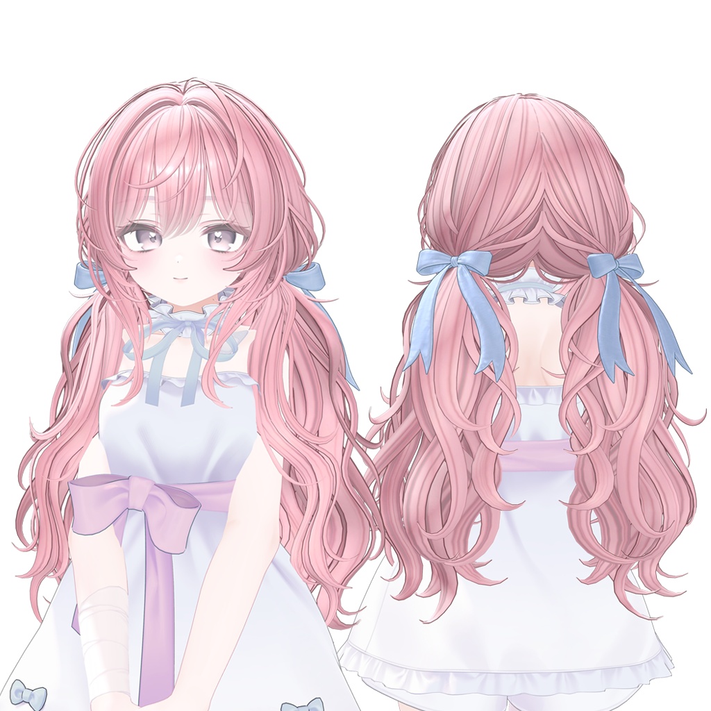 ✨Sale✨【VRC Hair】 Dolly Ribbon Twintail 【13アバター対応】