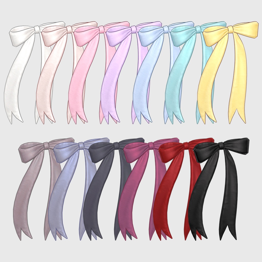 ✨Sale✨【VRC Hair】 Dolly Ribbon Twintail 【13アバター対応】