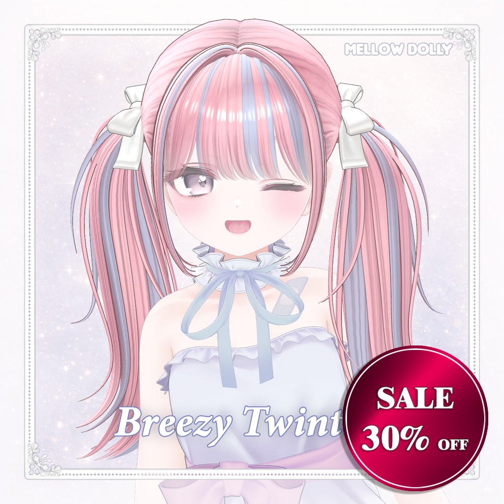 ✨Sale✨【VRC Hair】 Breezy Twintail 【13アバター対応】
