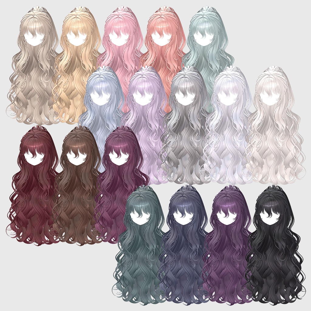 ✨Sale✨【VRC Hair】 Rosalie Ponytail 【13アバター対応】