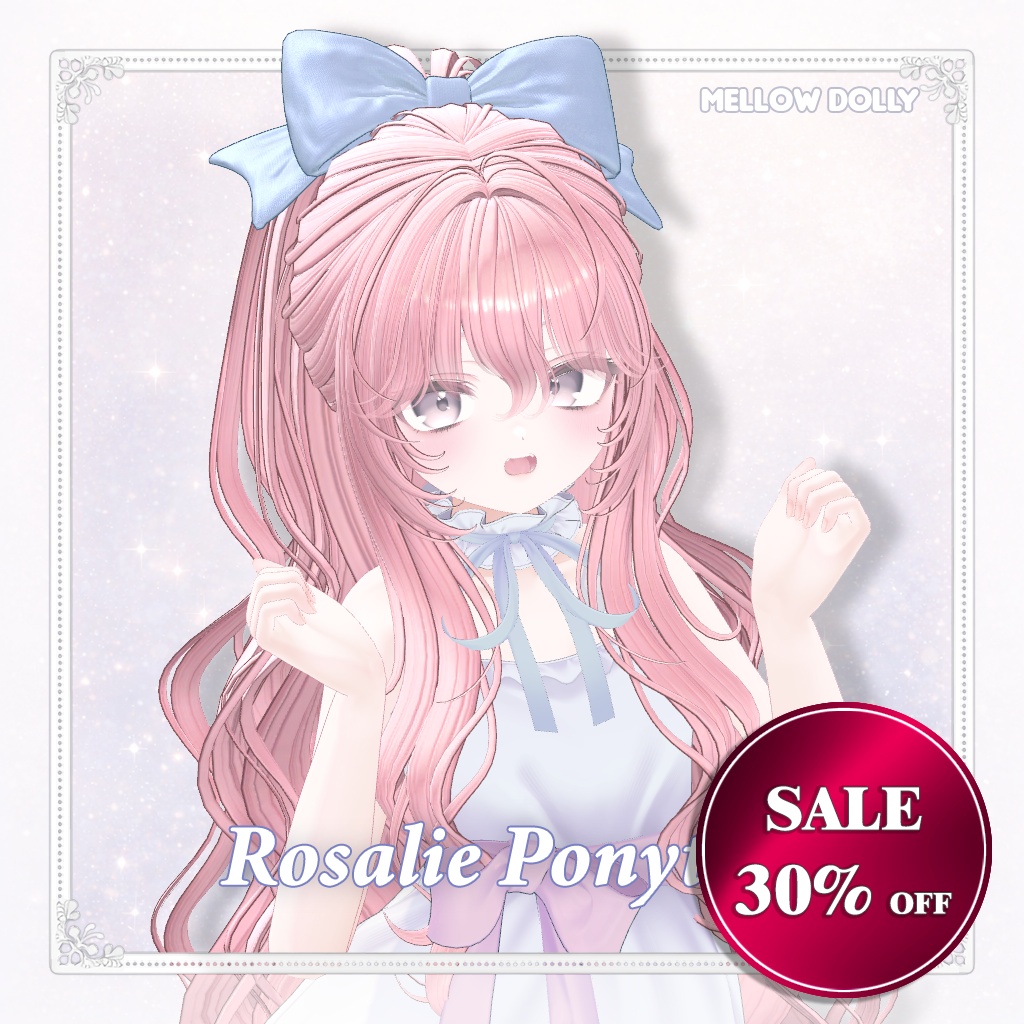 ✨Sale✨【VRC Hair】 Rosalie Ponytail 【13アバター対応】