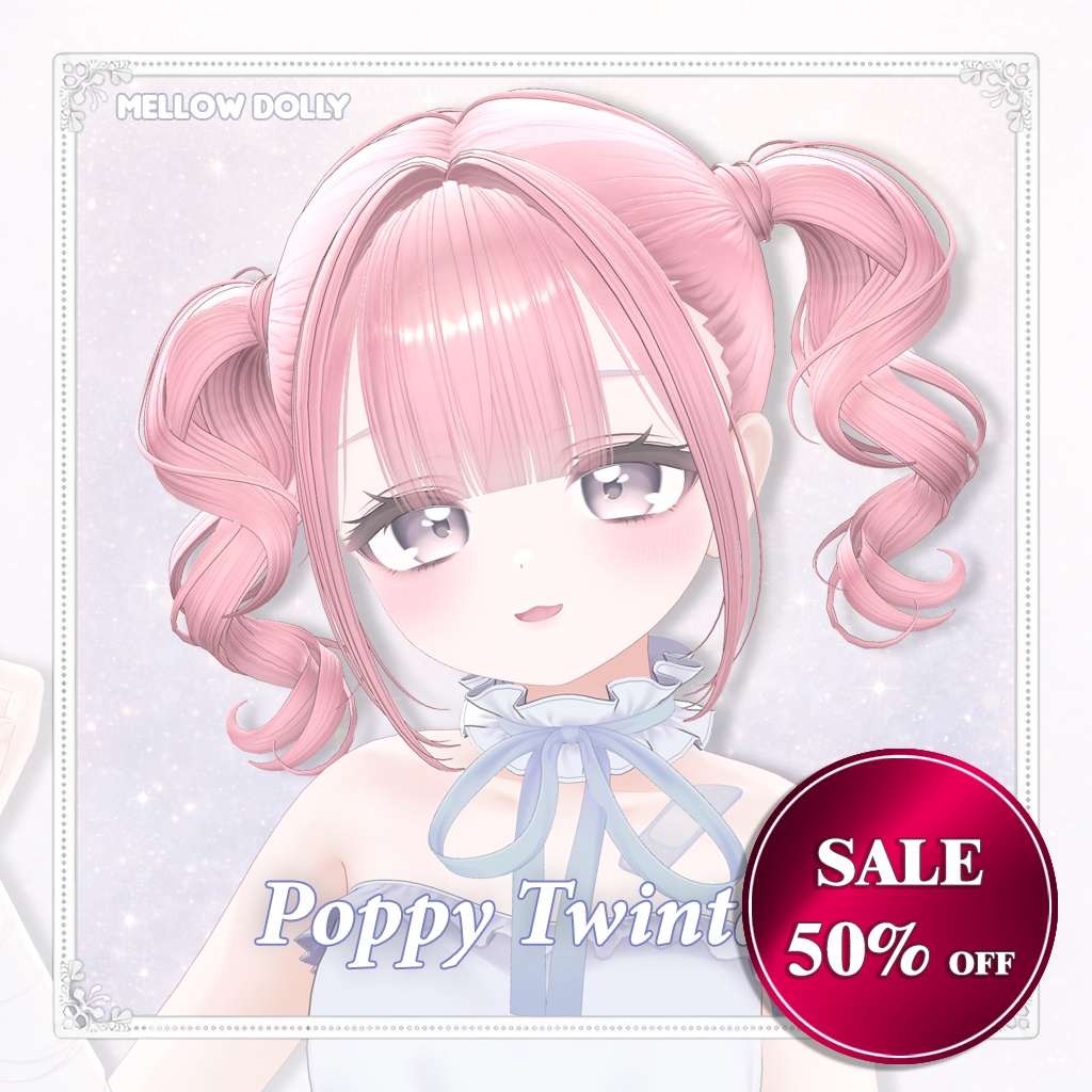 ✨Sale✨【VRC Hair】 Poppy Twintail 【13アバター対応】
