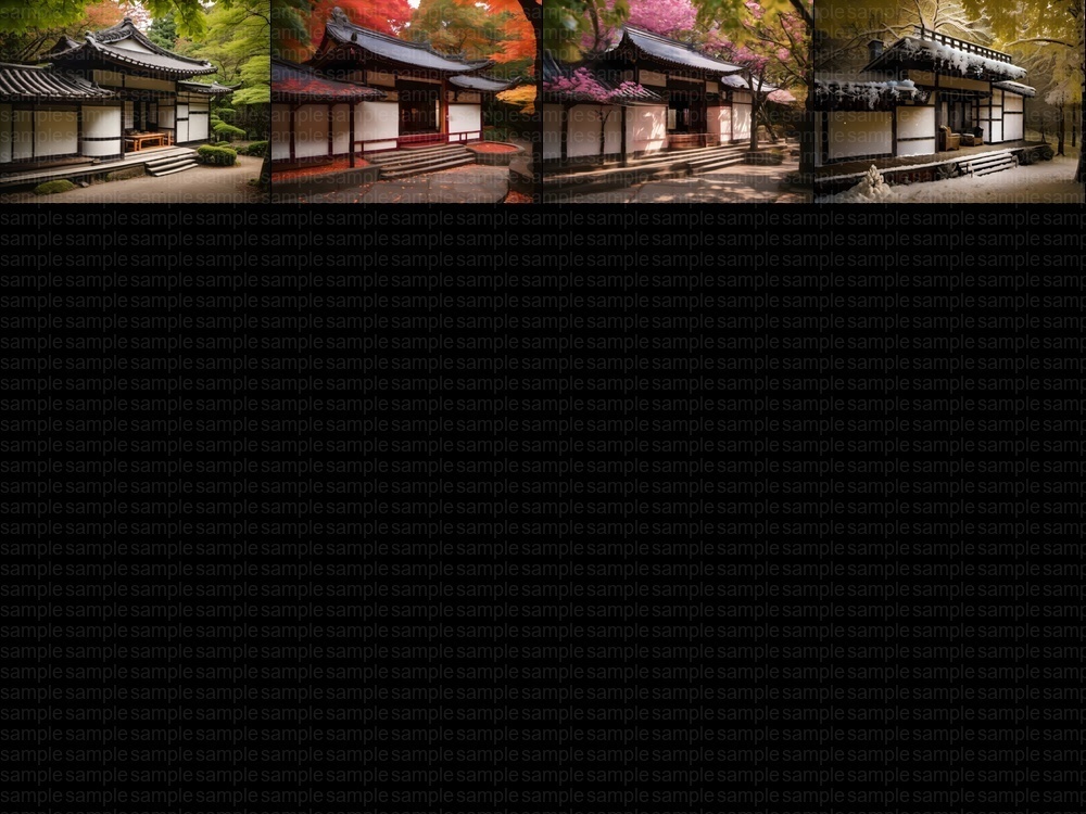 お得パック【背景素材404枚】京都風日本庭園・春夏秋冬101セット|商用利用OK TRPG・配信・動画向け