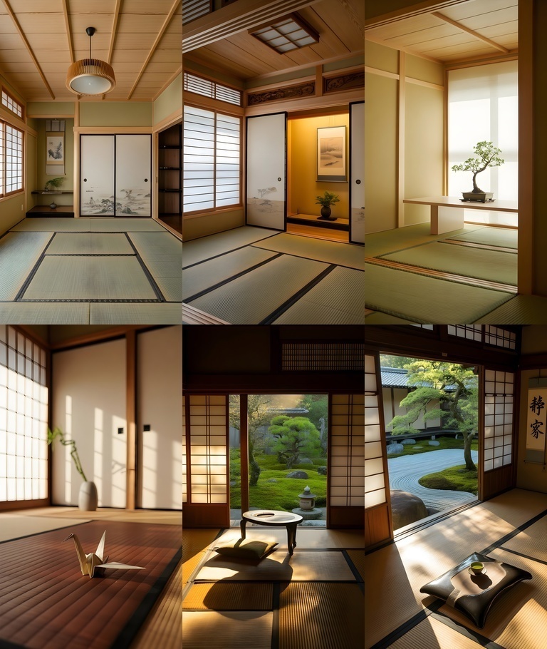 縦型_背景素材21枚セット(和室・畳・折り紙・盆栽)1080×1920px