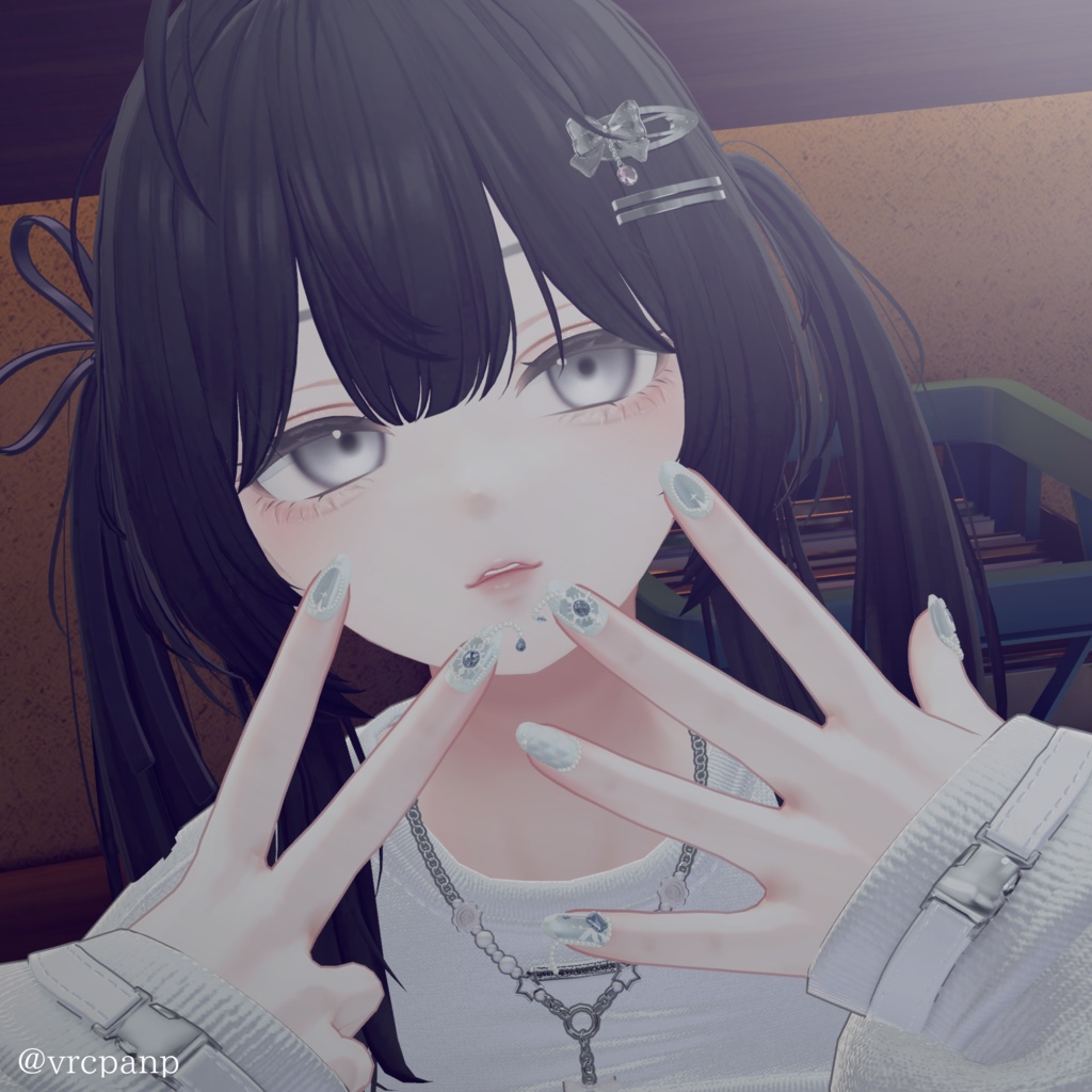 【12アバター対応】3D Nail -La Mer Perlée-