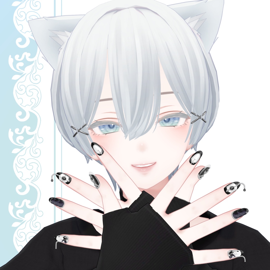 【12アバター対応】3D Nail -La Mer Perlée-