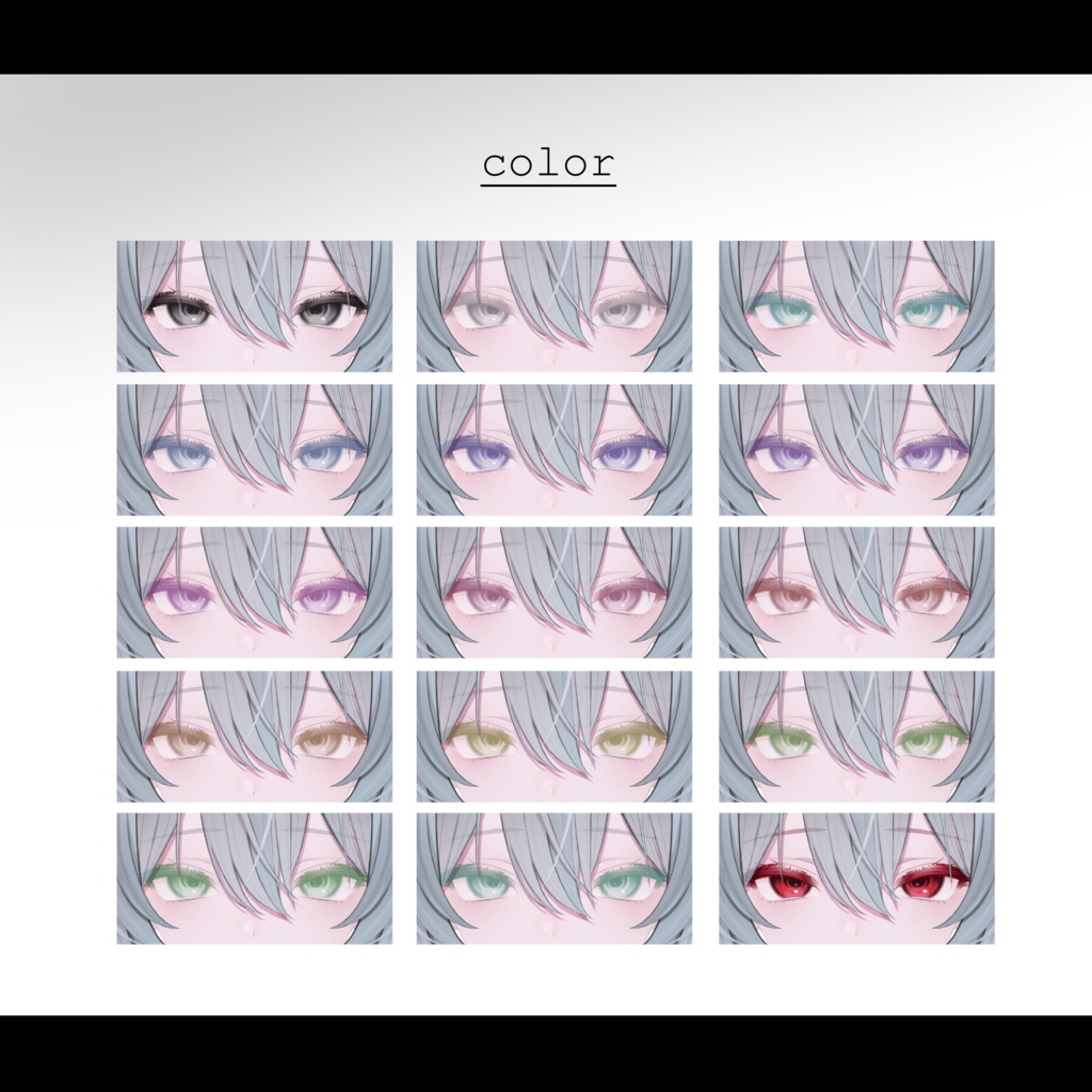 【Milltina専用】Eye+Makeup Texture -Snowlace- Blendshapes animation付き