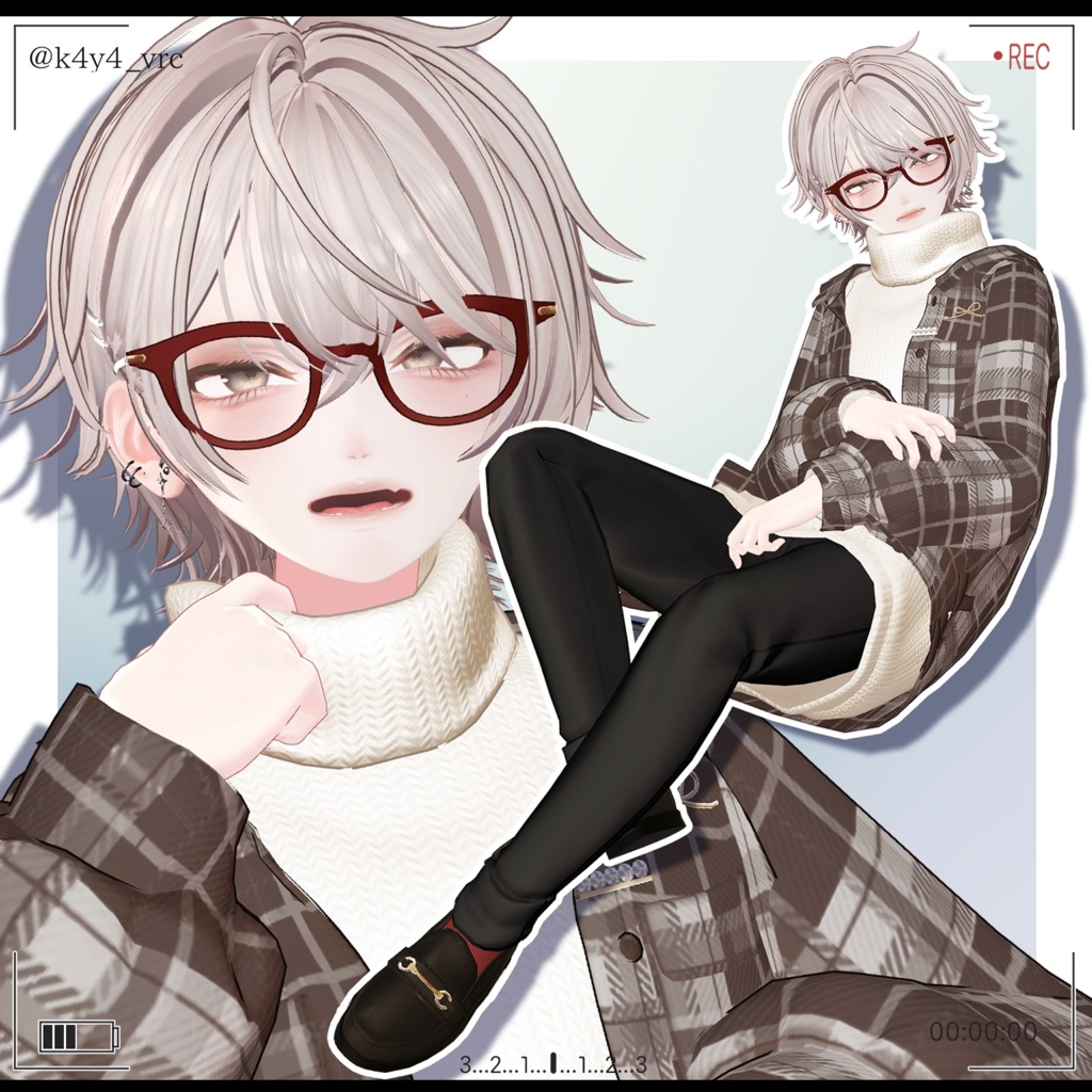 【4アバター対応】Winter Frame