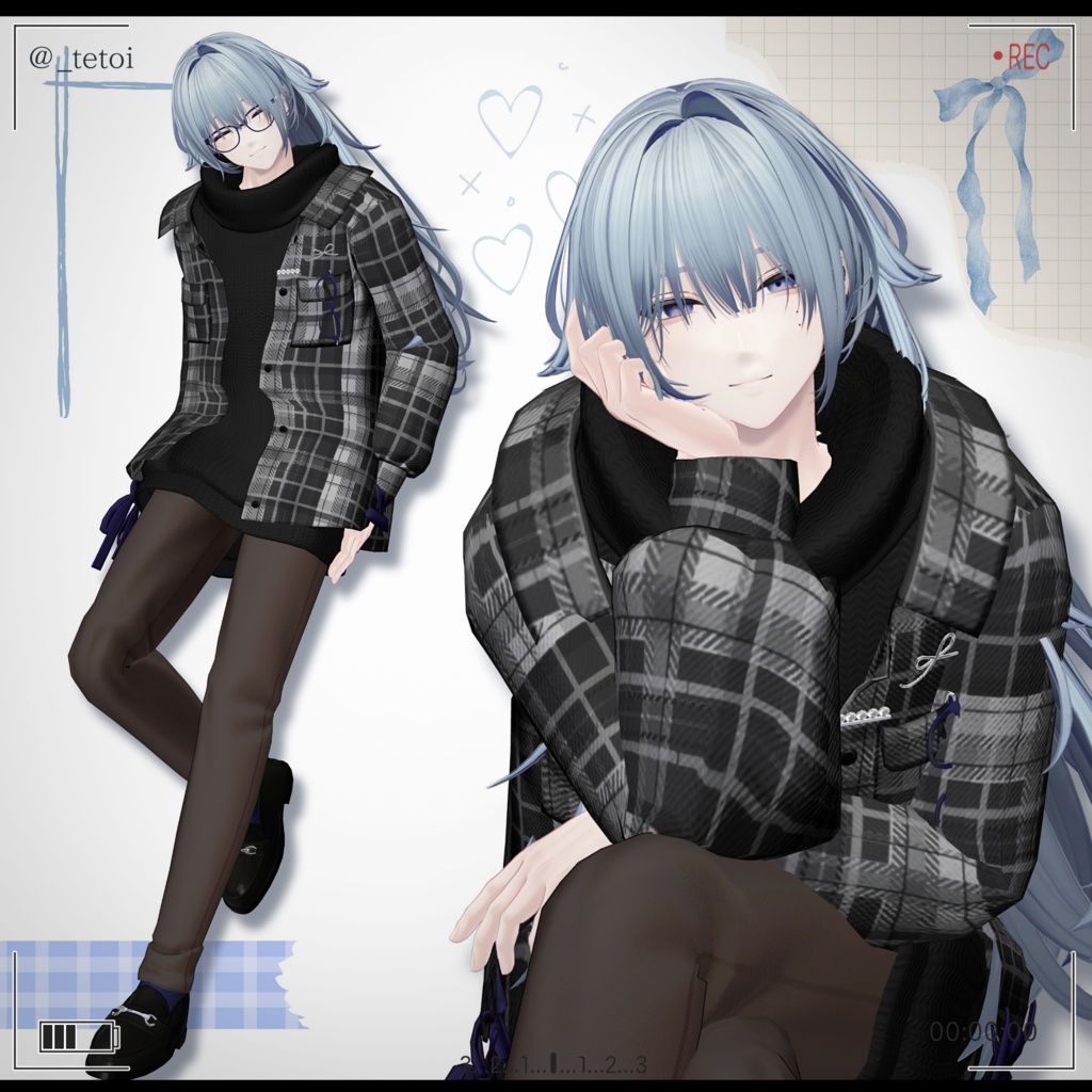 【4アバター対応】Winter Frame