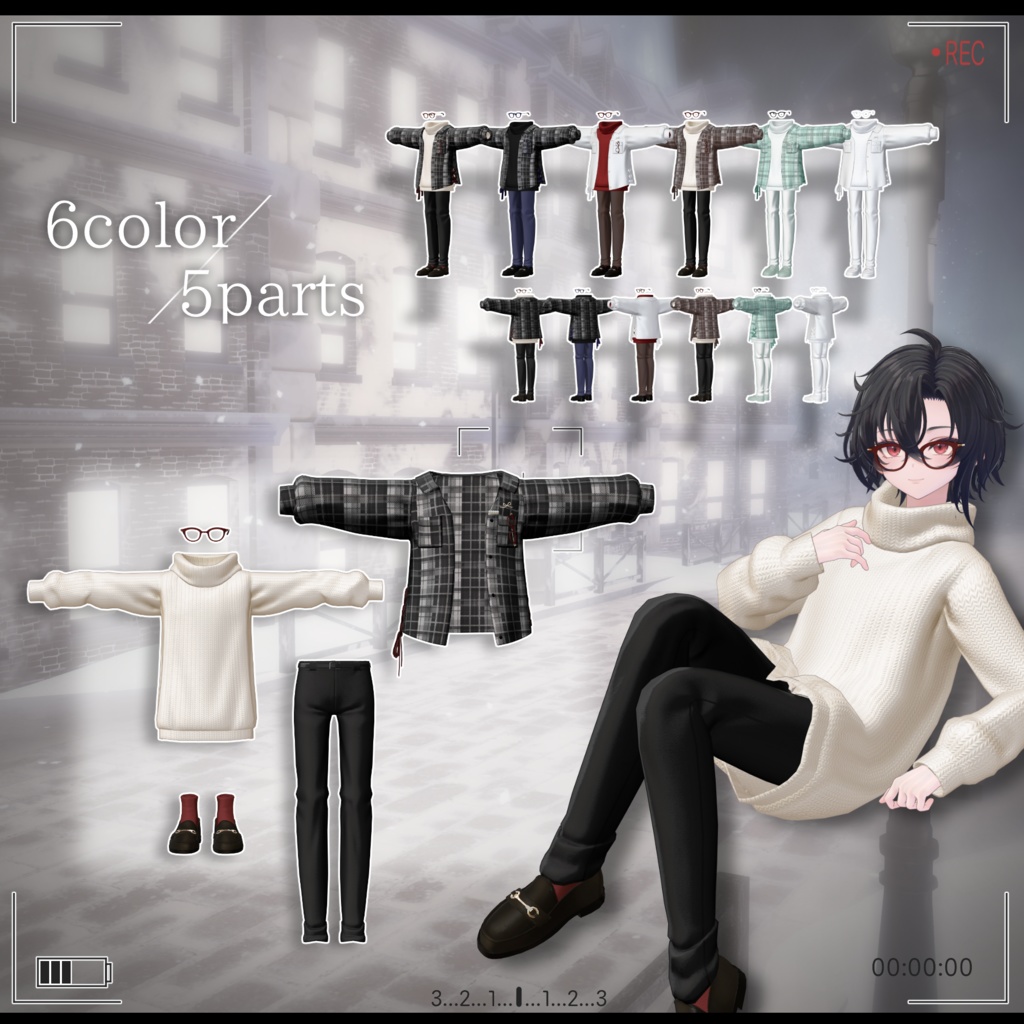 【4アバター対応】Winter Frame