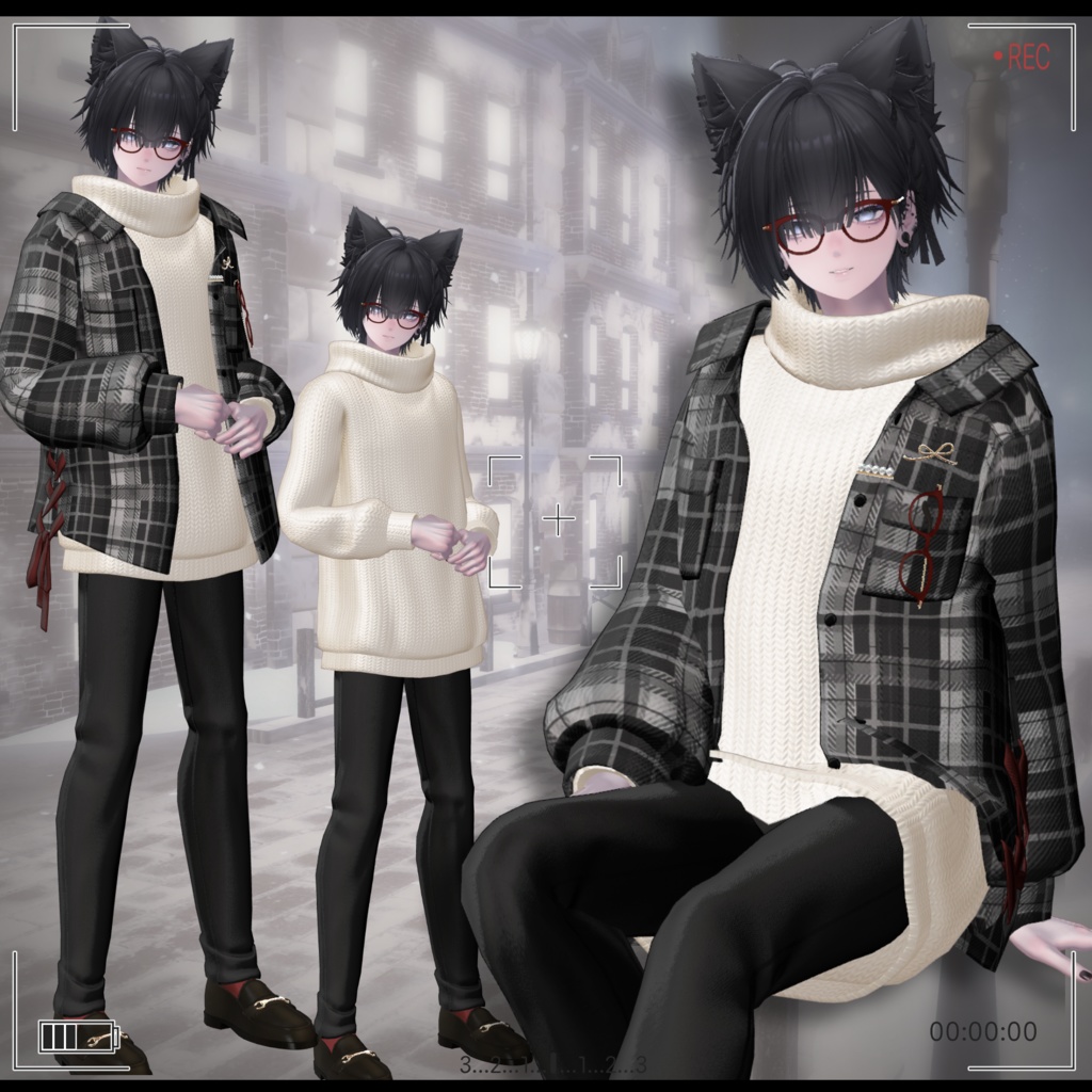 【5アバター対応】Winter Frame