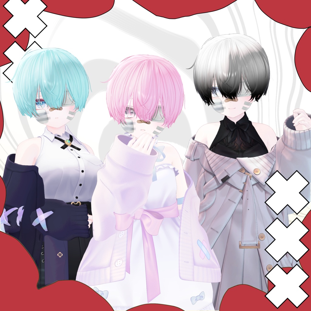 【11アバター対応】創傷ショート - Wound Short Hair -