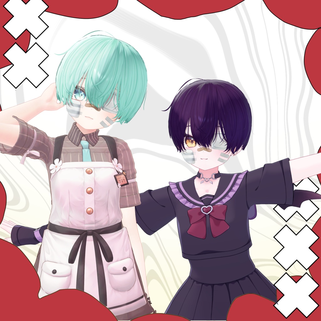 【11アバター対応】創傷ショート - Wound Short Hair -