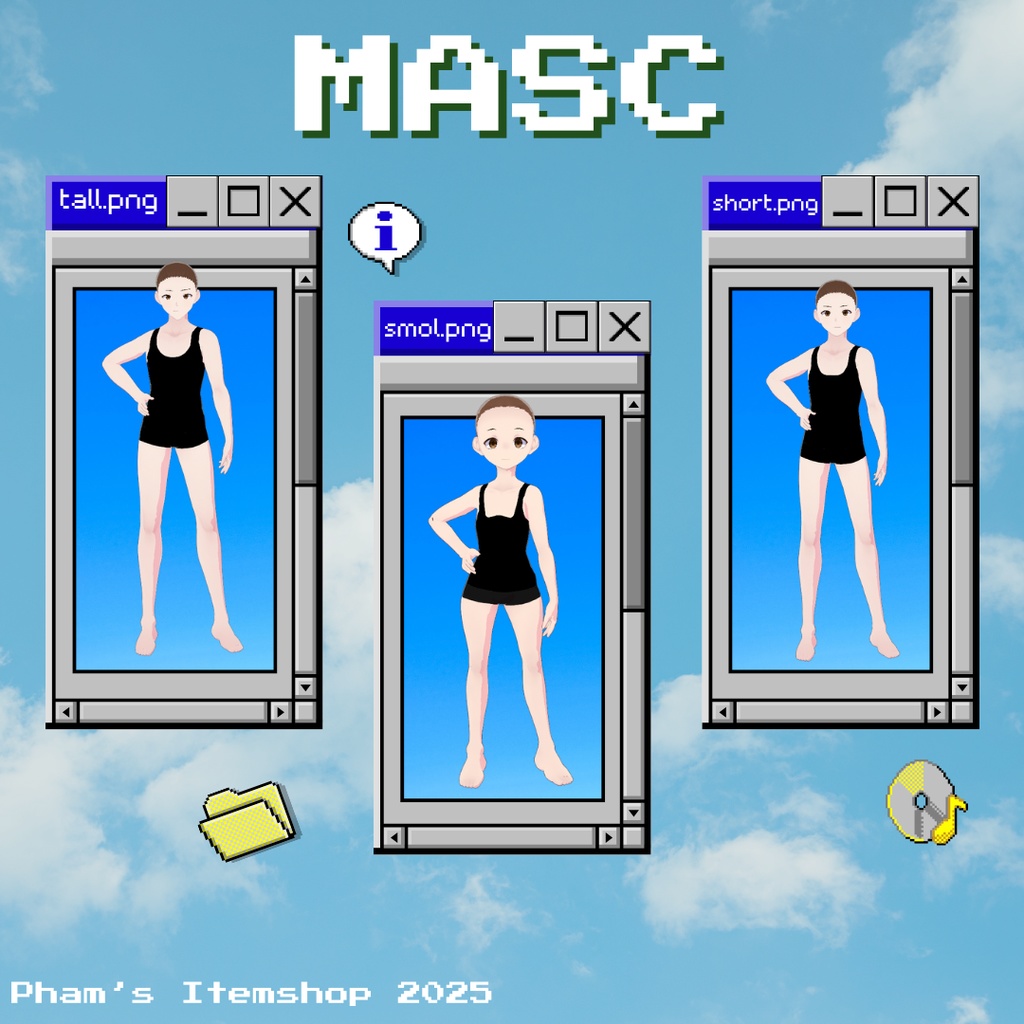[FREE] Pham's Body Bases (.vroid files) [2.0] - Pham's Itemshop - BOOTH