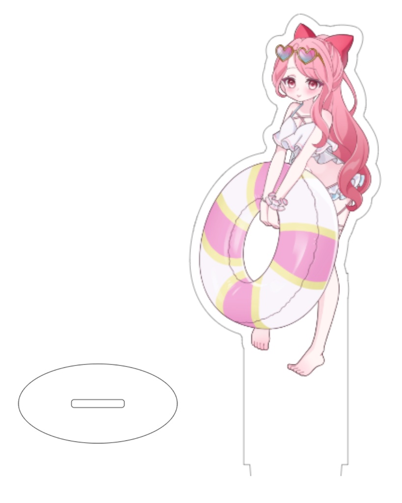 【数量限定2026夏限定販売商品】【アクリルスタンド】水着おじょポニーテールの姿