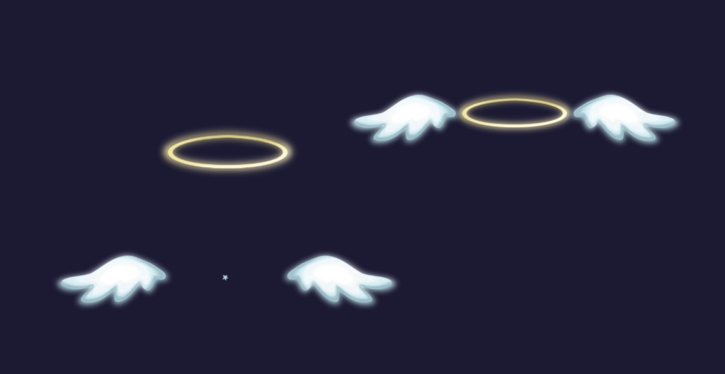 【Vtuber素材】天使光環/翅膀 【Vtuber向け】天使の翼【Vtuber Assets】Angel wings/halo