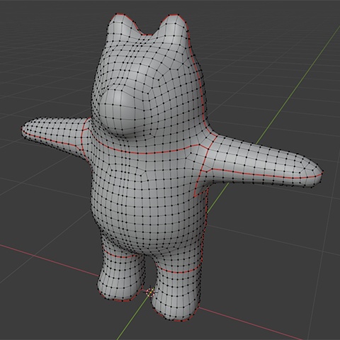 【3Dモデル】Unity用くまさんモデル