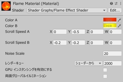【Unity】URP用 火炎エフェクト&シェーダーセット