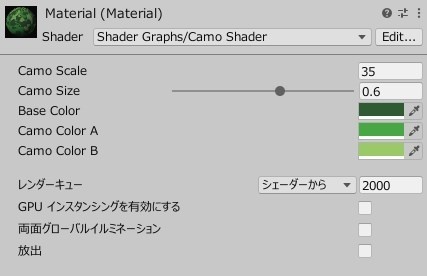 【Unity】URP用 迷彩シェーダー