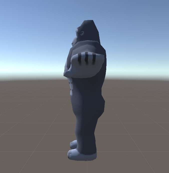 ローポリ ゴリラモデル 2(Unity対応)