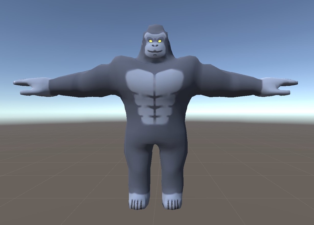 ローポリ ゴリラモデル 2(Unity対応)