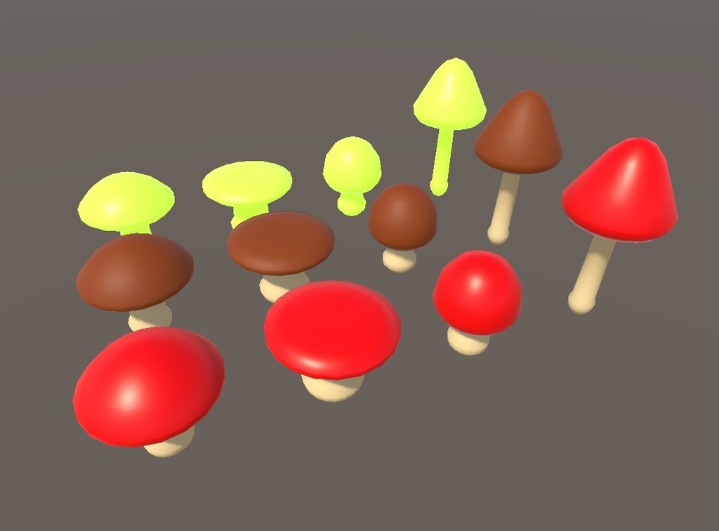 環境モデルセット Vol.3「キノコの森」(Unity対応)